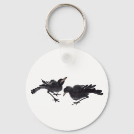 Llavero Chinesische Tuschekunst mit Vogelmotiv