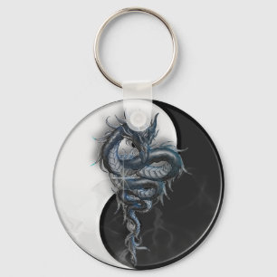 Llavero chino del dragón de Yin Yang