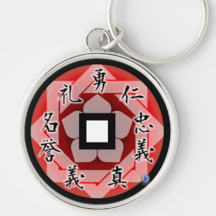 Llavero chino japonés del kanji de Bushido