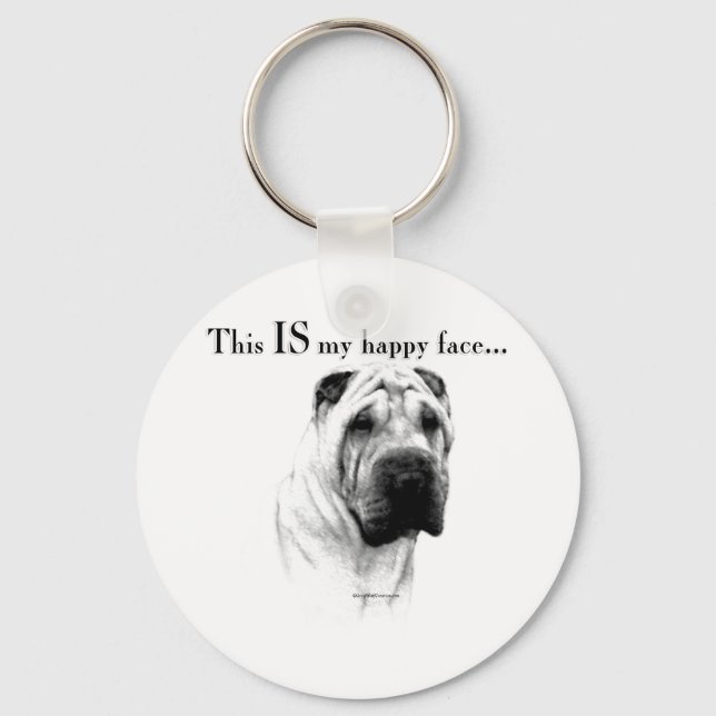 Llavero Chino Shar Pei Happy Face (Anverso)