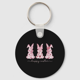 Llavero Chinoiserie Semana Santa Bunny Pink Bow Coquette C
