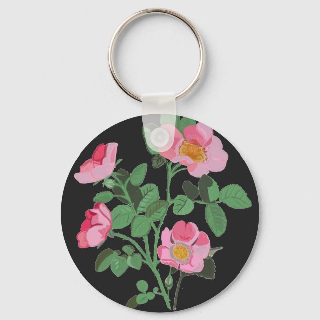 Llavero Chintzy Pink Wild Rosa (Anverso)