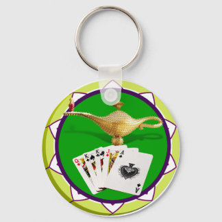 Llavero Chip de póquer con lámpara mágica de Las Vegas