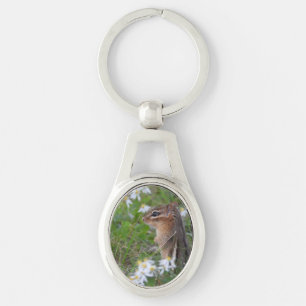 Llavero Chipmunk Adorable en flores