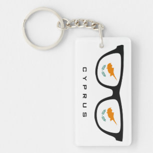 Llavero Chipre Shades personalizado cadena de texto y de c
