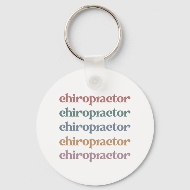 Llavero Chiropractor Chiropractico Retro Regalos De Escuad (Anverso)