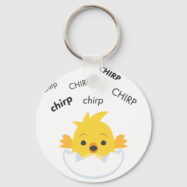 Llavero Chirp Hatching Chick Cute Emoji (Anverso)