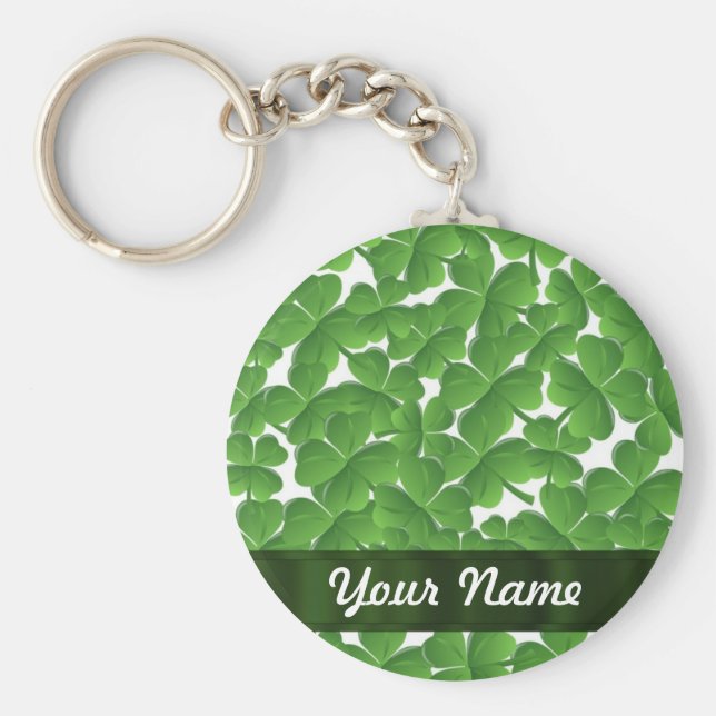Llavero Chispas irlandesas verdes personalizadas (Frente)