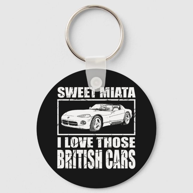Llavero Chiste de automóviles británico Miata Viper (Anverso)