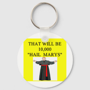 Llavero chiste de confesión de hail mary catholi