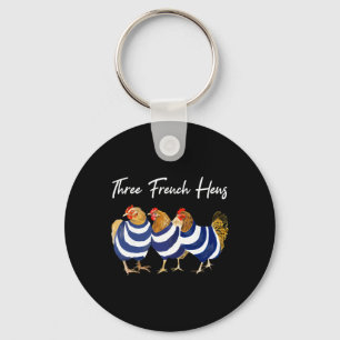 Llavero Chiste de Navidad Tres Gallinas Francesas Chistes
