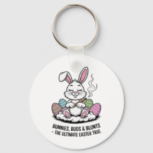 Llavero Chiste de Pascua Conejos Divertidos Brotes Trio