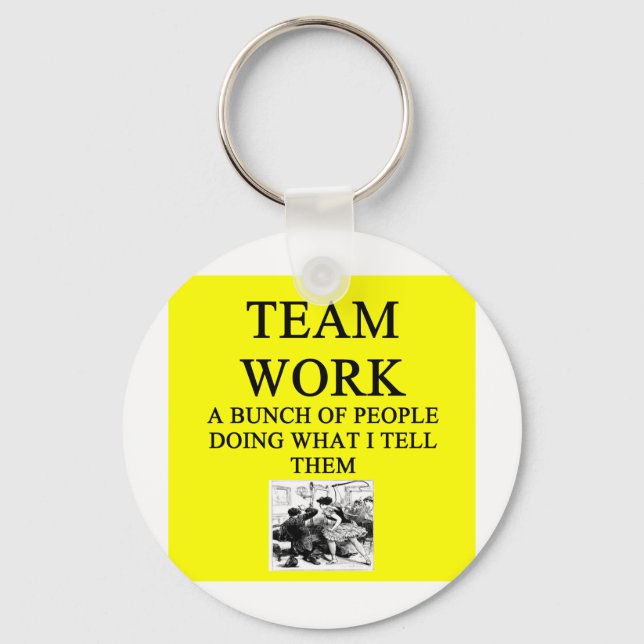 Llavero CHISTE de trabajo de EQUIPO (Anverso)