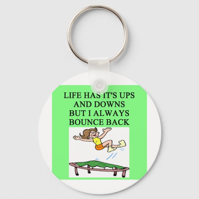 Llavero chiste de trampolín salvavidas (Anverso)