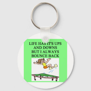 Llavero chiste del trampolín de la vida que despide