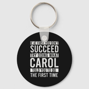 Llavero Chiste divertido de Carol D para mujeres, negro, p