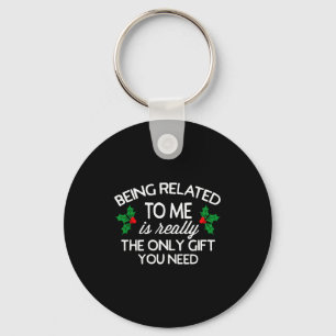Llavero Chiste divertido de Navidad por estar emparentado 