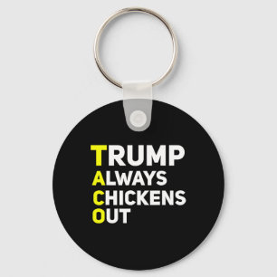 Llavero Chiste divertido de Trump siempre se echa atrás Ar