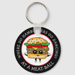 Llavero Chiste gracioso, humor gracioso Hamburger Pun Keyc