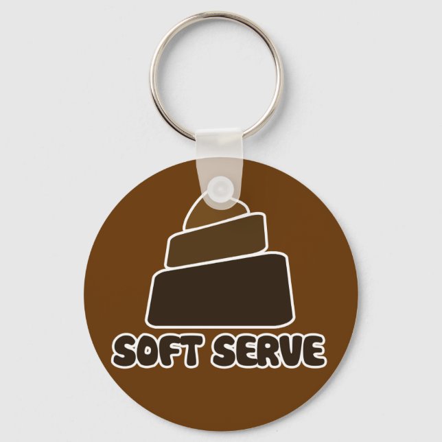 Llavero Chiste POOP de servicio suave (Anverso)