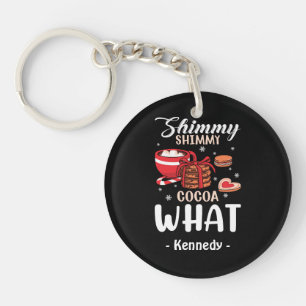 Llavero Chocolate caliente divertido y invierno de galleta