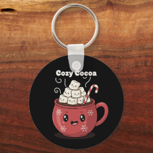 Llavero Chocolate Caliente Kawaii Navideño Acogedor