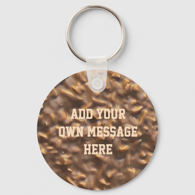 Llavero Chocolate Chunky Personalizado Texto Personalizado (Anverso)