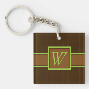 Llavero Chocolate con Lime Pinstripes Acrílico Keychain