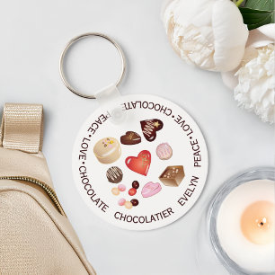 Llavero Chocolate de Dulces de Amor y Paz Personalizado