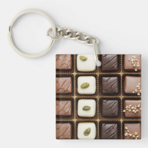 Llavero Chocolate de lujo hecho a mano en una caja