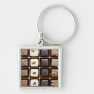 Llavero Chocolate de lujo hecho a mano en una caja