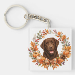 Llavero Chocolate Labrador Otoño