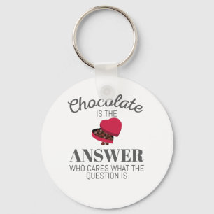 Llavero Chocolate Lover Cita Regalo Chocolate Es La Respue