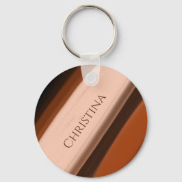 Llavero Chocolate Toffee Taupe con Nombre Personalizado
