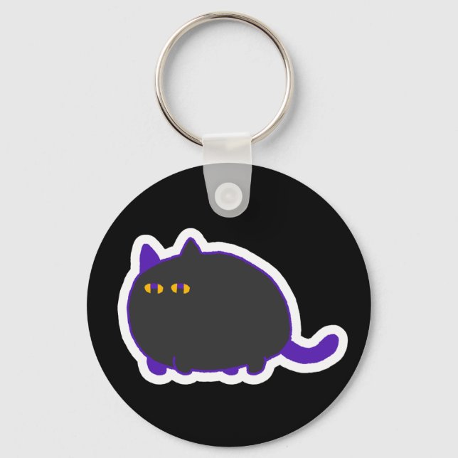 Llavero Chonky Black Cat Keychain (Anverso)