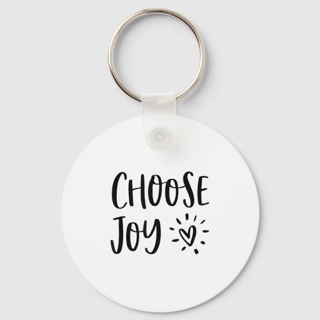 Llavero Choose Joy Hapness Heart Insrational Motivational  (Anverso)