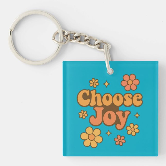 Llavero Choose Joy Minimalist Art - Positive Mindset Print (Frente)
