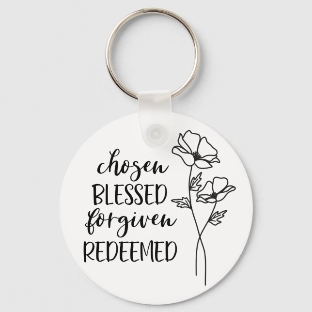 Llavero Chosen Blessed Forgiven Redeemed (Anverso)