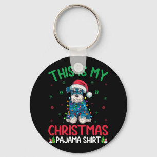 Llavero Chris Perro Schnauzer en miniatura del árbol de na