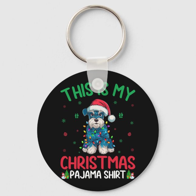 Llavero Chris Perro Schnauzer en miniatura del árbol de na (Anverso)