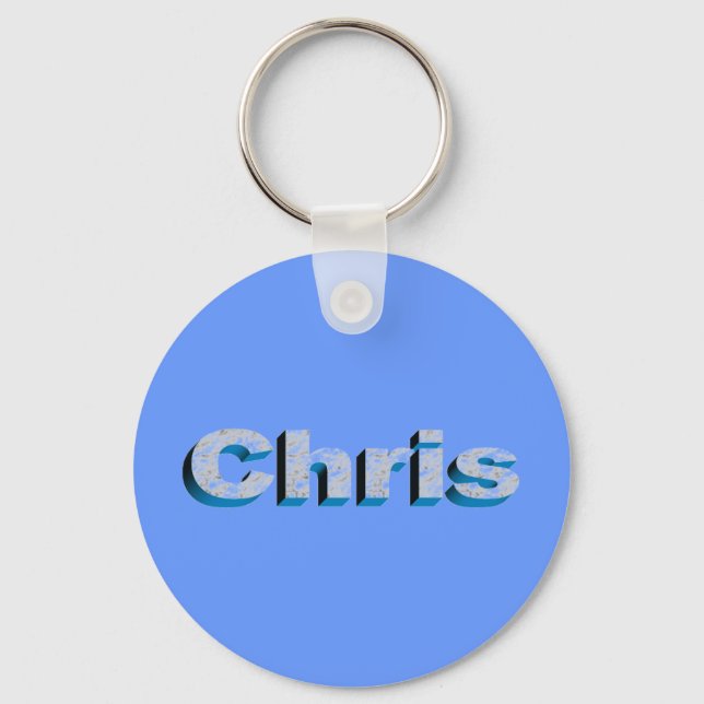 Llavero Chris's blue key chain (Anverso)