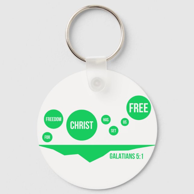 Llavero Christ Has Set Us Free - Galatians 5:1 (Anverso)
