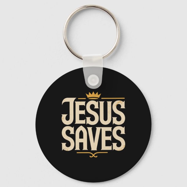 Llavero Christan Jesus Saves Premium (Anverso)