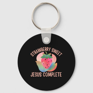 Llavero Christian Boho Strawberry Sweet Jesus Complete Fru