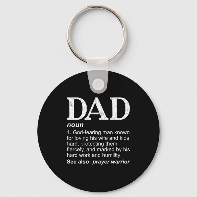 Llavero Christian Dad Definition Fathers Day Dad  (Anverso)