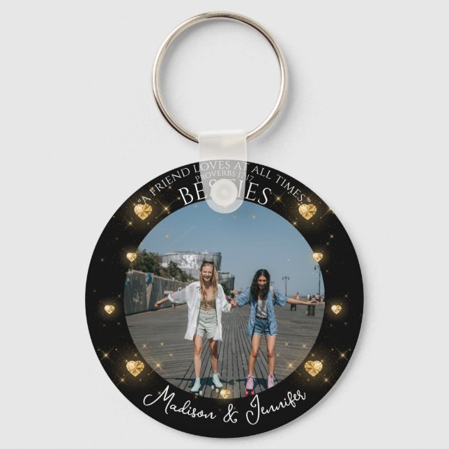 Llavero Christian Friendship Proverbs Best Friends Photo (Anverso)