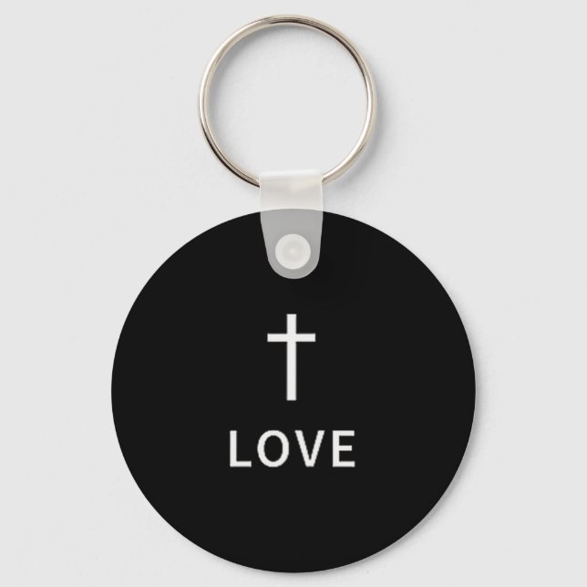 Llavero Christian Minimal Cross Love Subtle Religious Mode (Anverso)