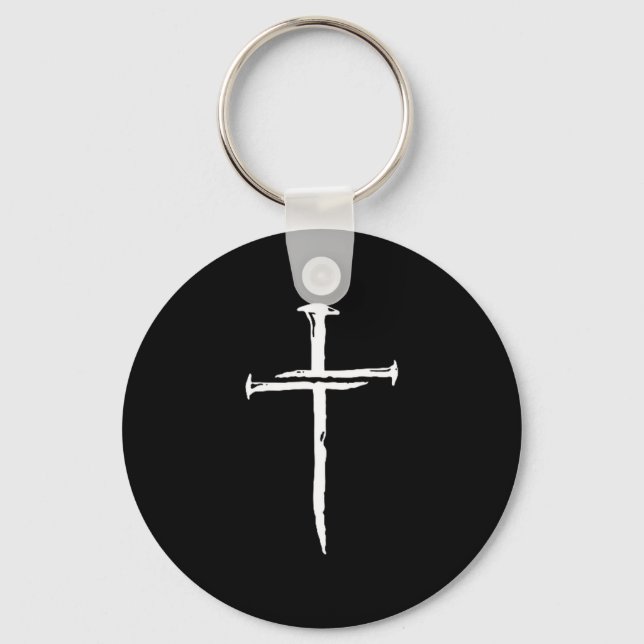 Llavero Christian Minimalist Three Nails Cross Religious J (Anverso)