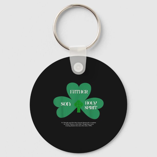 Llavero Christian St Patrick's Day Religious Trinity Clove (Anverso)