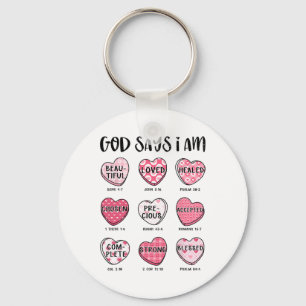 Llavero Christian Valentine God dice que la Biblia versus